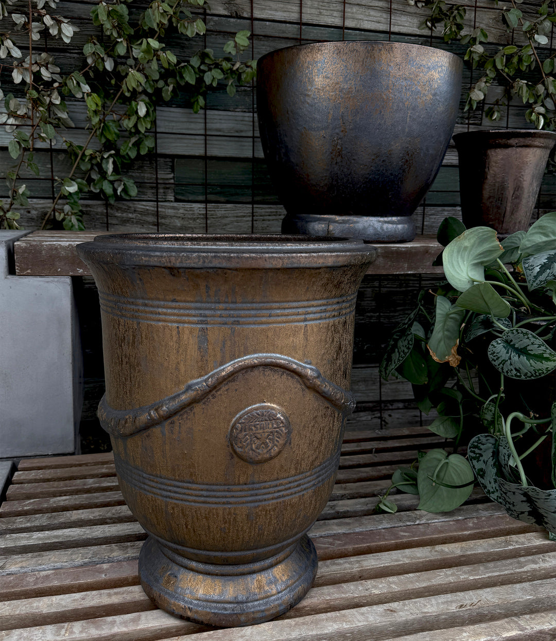 french planter pots French Urn • Glazed – Anamese Garden & Home